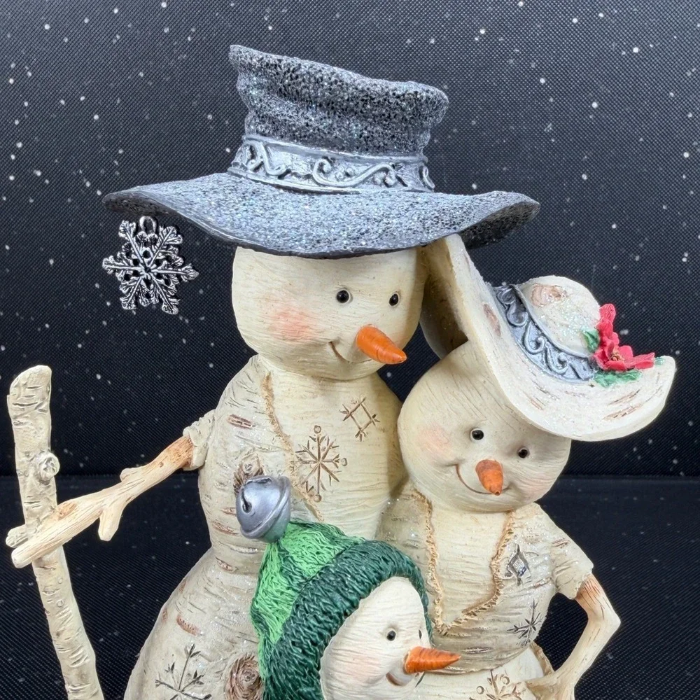 Birch Hearts Family Love Snowman Figurine Barbara McDonald Pavilion Gift 81013